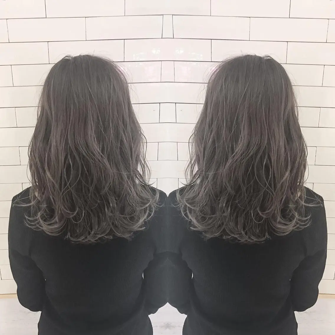 ミディアム カラー ブルーカラー ブルージュ 外国人風カラー 🧡ショートの達人 🧡SHOのヘアスタイル