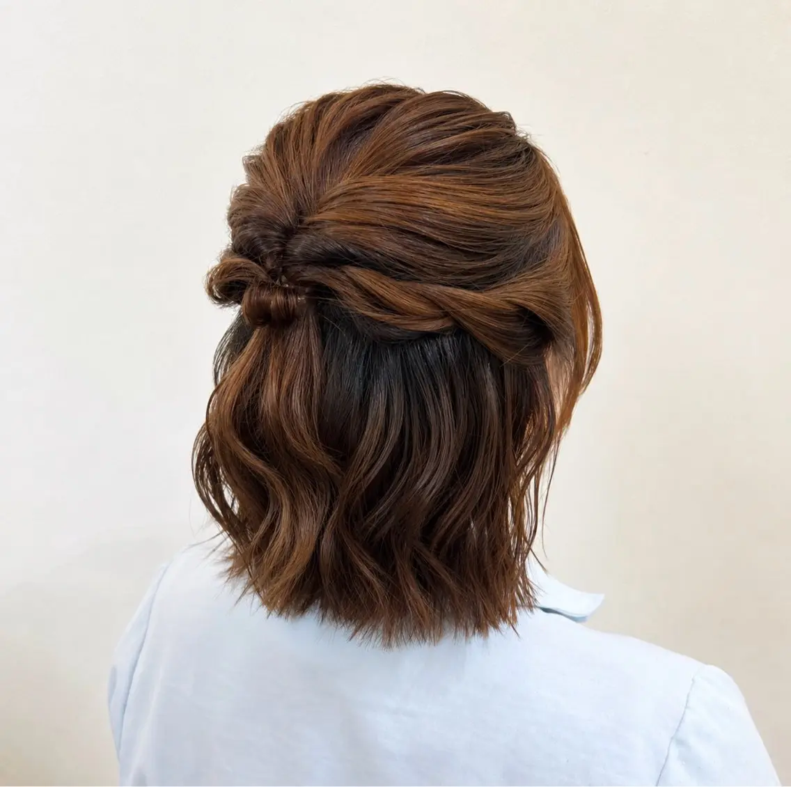 ショート ヘアアレンジ ハーフアップ ボブ ヘアセット ヘアセット・アレンジ 🌷Kasumi🌷のヘアスタイル