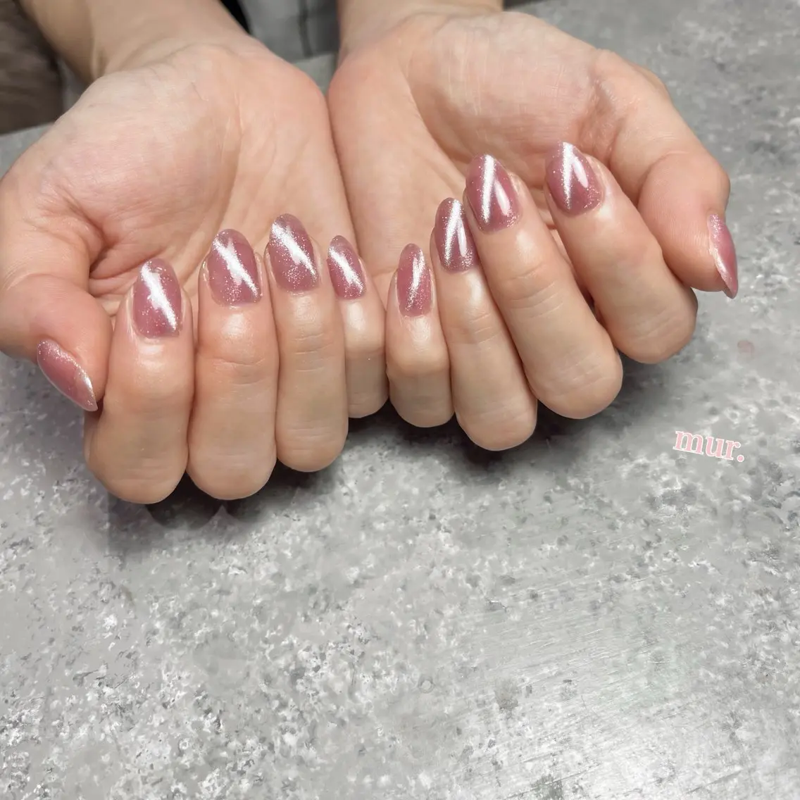 ネイル マグネットネイル オフィスネイル シンプルネイル nailsalon mur.のネイルデザイン