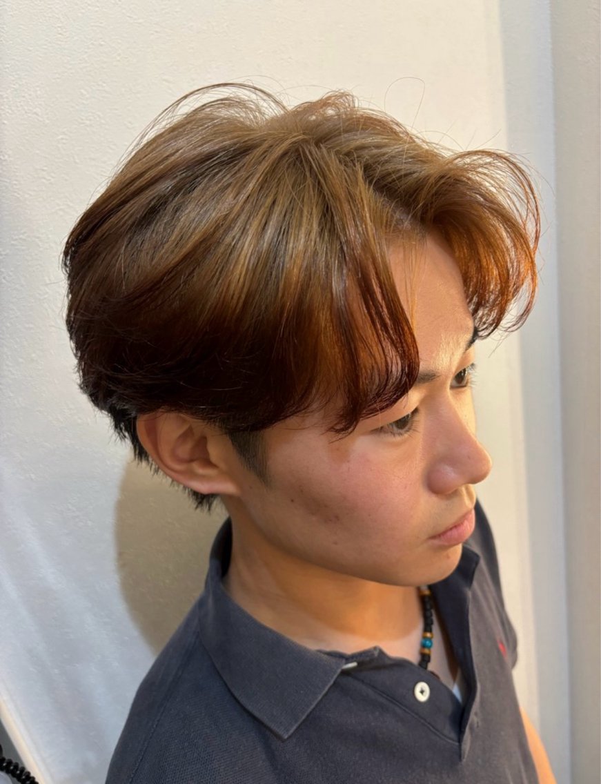 ショート カラー メンズ メンズハイトーン ハイトーンカラー カット ヘアカラー Bianca伊勢崎 山崎南乃のヘアスタイル
