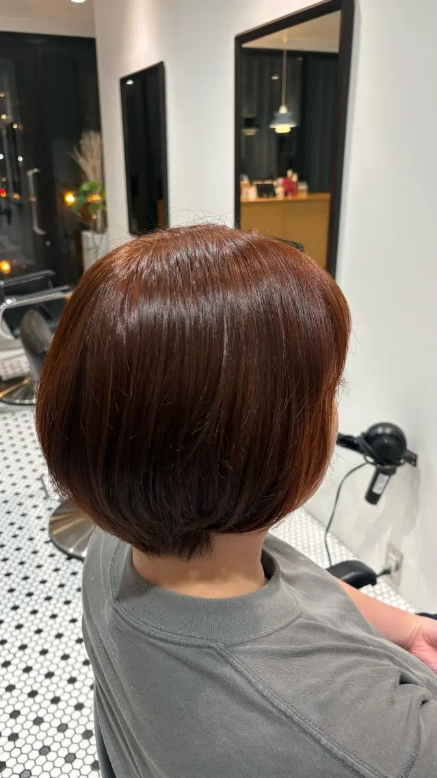 ショート オレンジブラウン トリートメント ヘッドスパ のん🌻髪質改善/ 透明感カラーのヘアスタイル