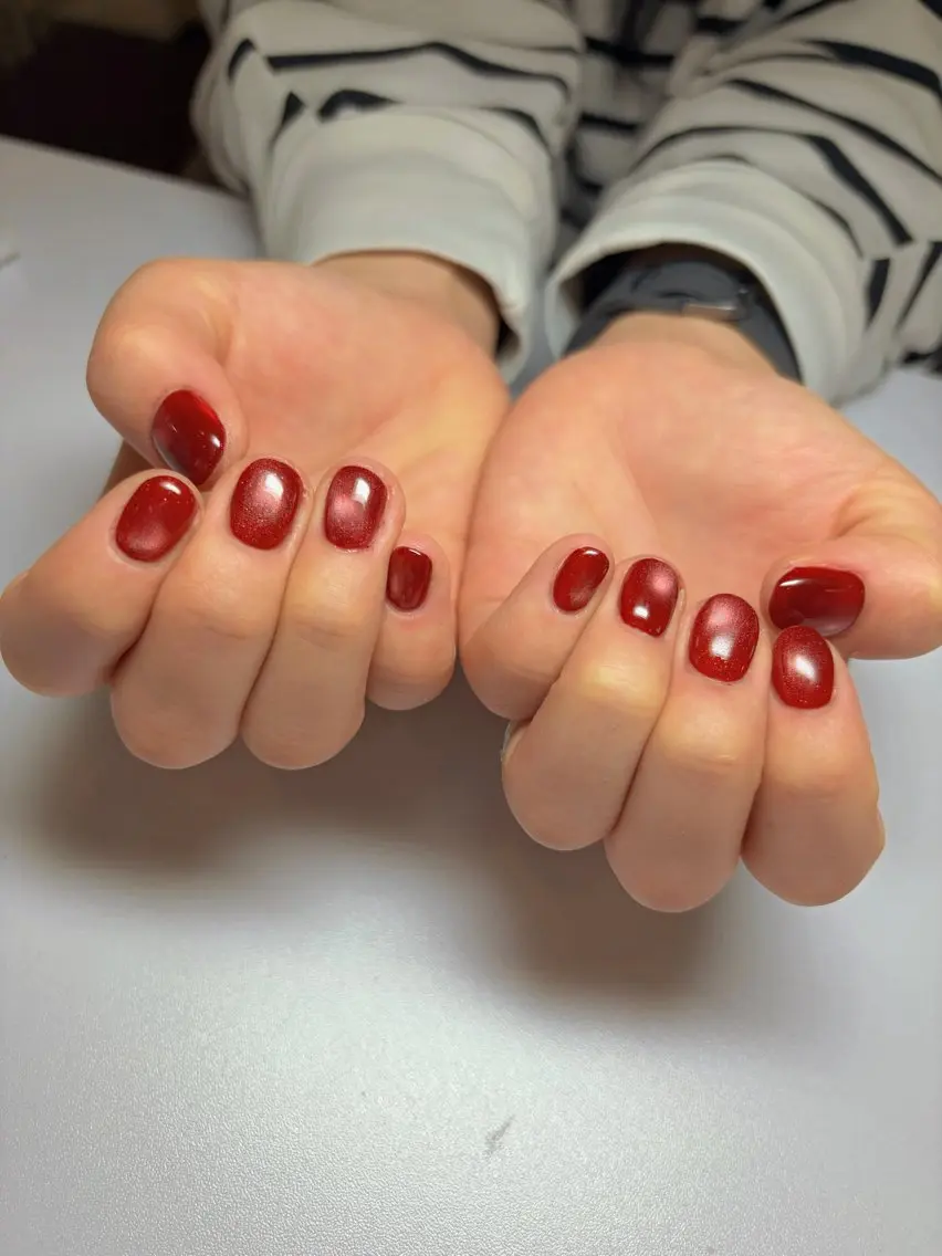 ネイル マグネットネイル マグネットワンカラー ワンカラーネイル nailme!/松下 侑未のネイルデザイン