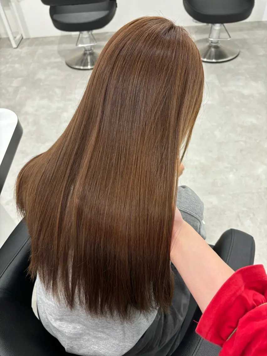 ロング カラー ヘアカラー トリートメント ヘアセット 中韓レイヤー/ ブラウン🤎はやとのヘアスタイル