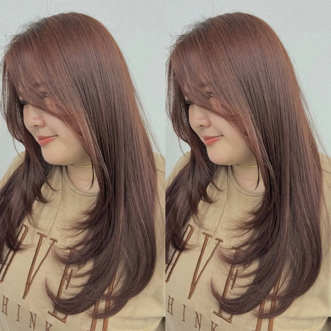 ロング カット トリートメント 透明感カラー🪿🤍 顔まわりカットのヘアスタイル