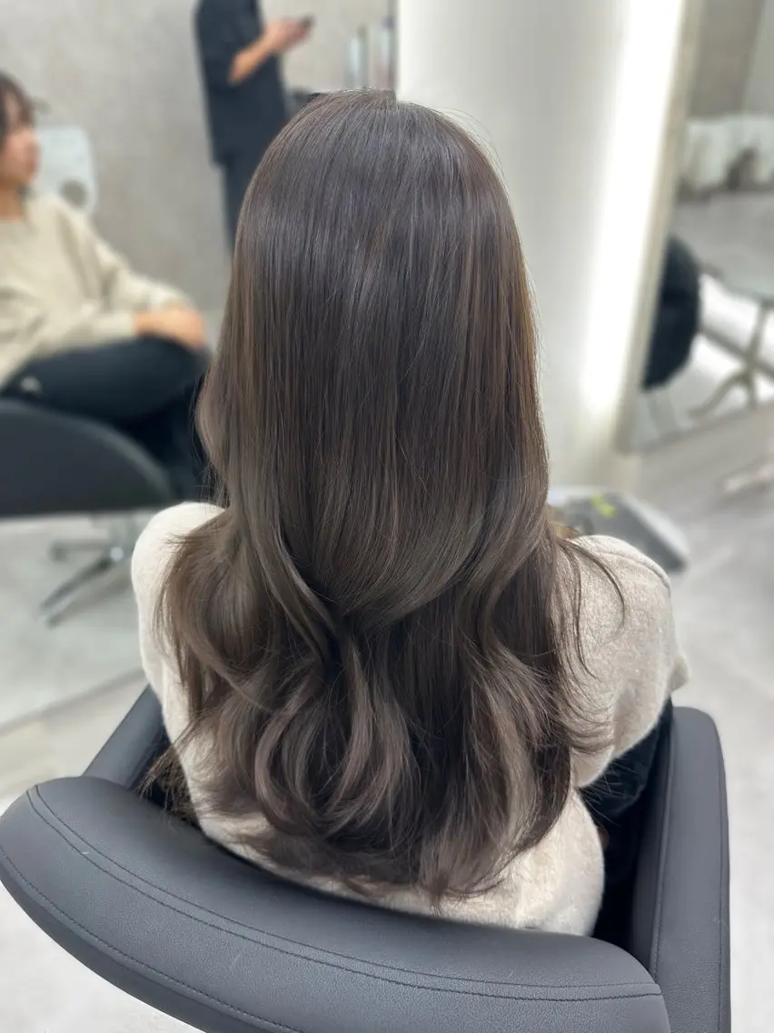ロング カラー カット ヘアカラー 堀江/髪質改善/ ナチュラルカラーのヘアスタイル