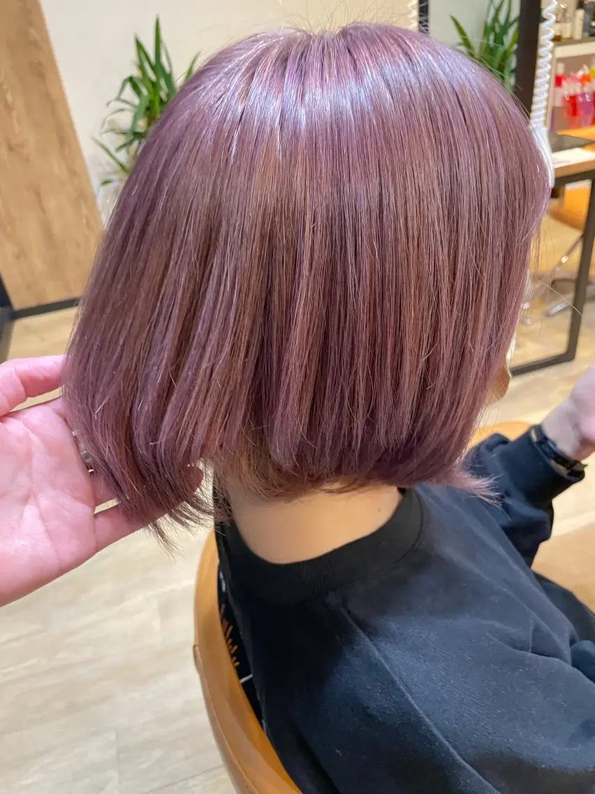 ショート カラー ラベンダーカラー ラベンダーグレー 髪質改善/ブリーチ 田代 龍我のヘアスタイル