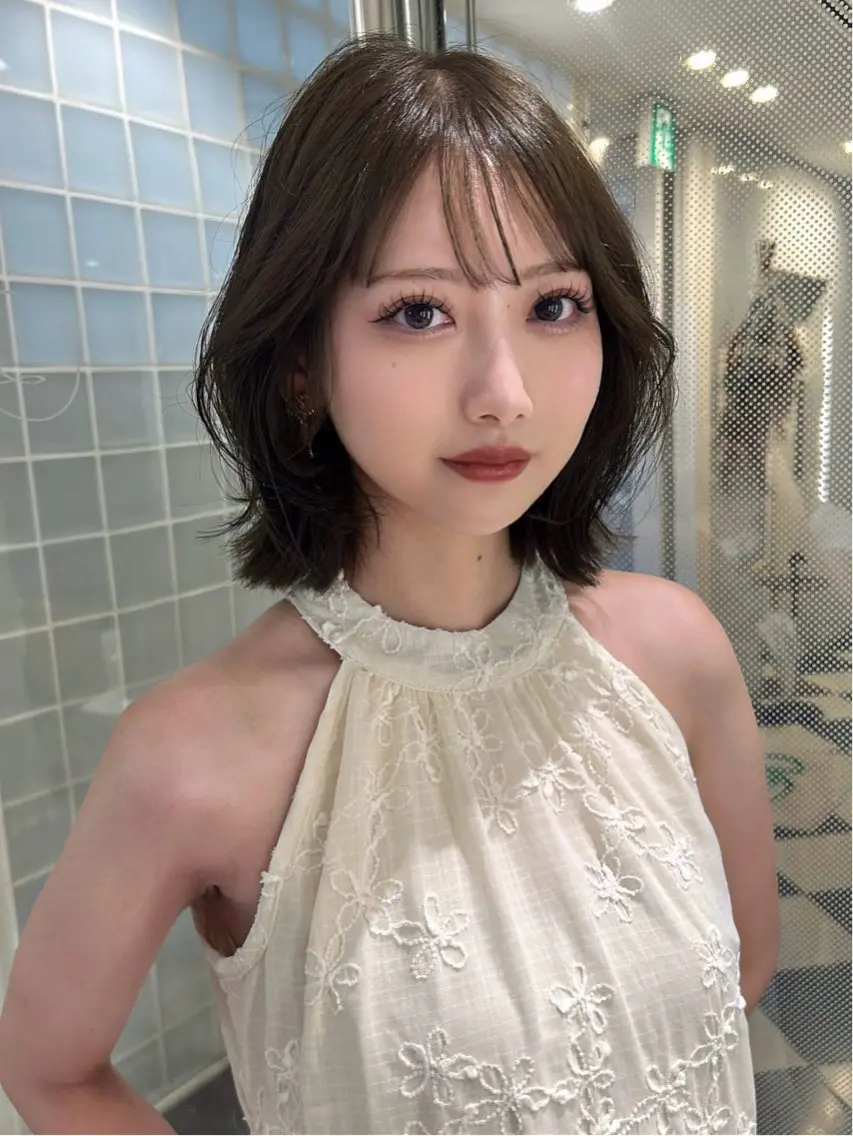 ミディアム 高山沙来/ストレート パーマ特化/縮毛矯正のヘアスタイル