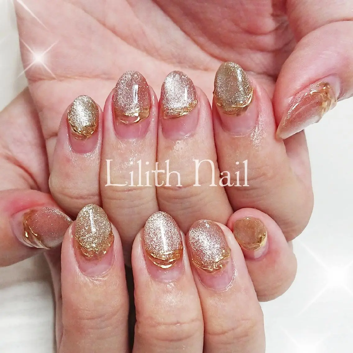 ネイル フレンチネイル マグネットネイル ハンドネイル Lilith Nailのネイルデザイン