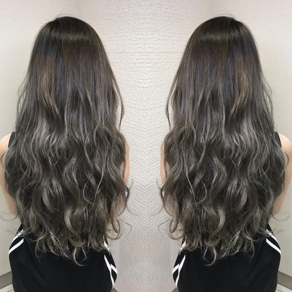 ロング カラー ヘアアレンジ 白髪ぼかしハイライト 茗荷谷駅徒歩2分のヘアスタイル