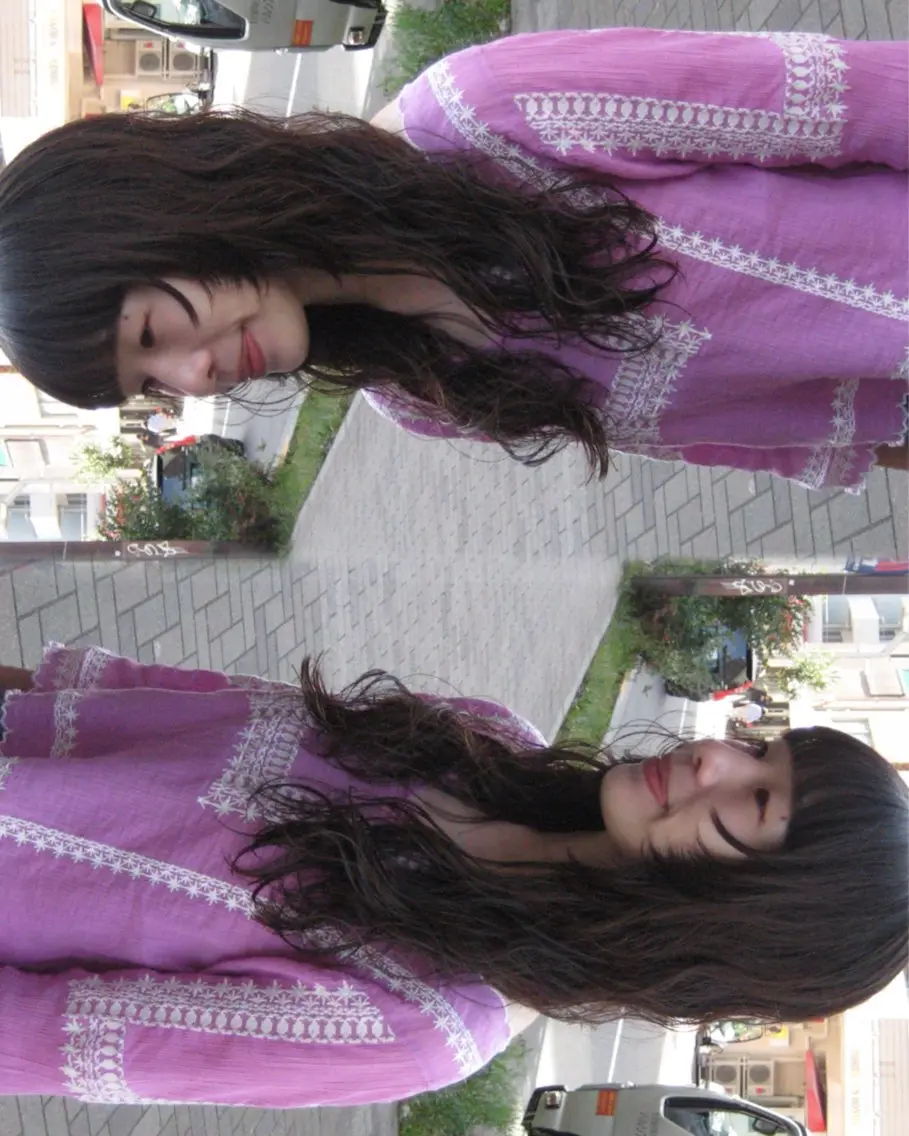 ロング パーマ 顔まわりレイヤー レイヤーカット ロング カット パーマ 艶カラー/レイヤー /atsumi🪷のヘアスタイル