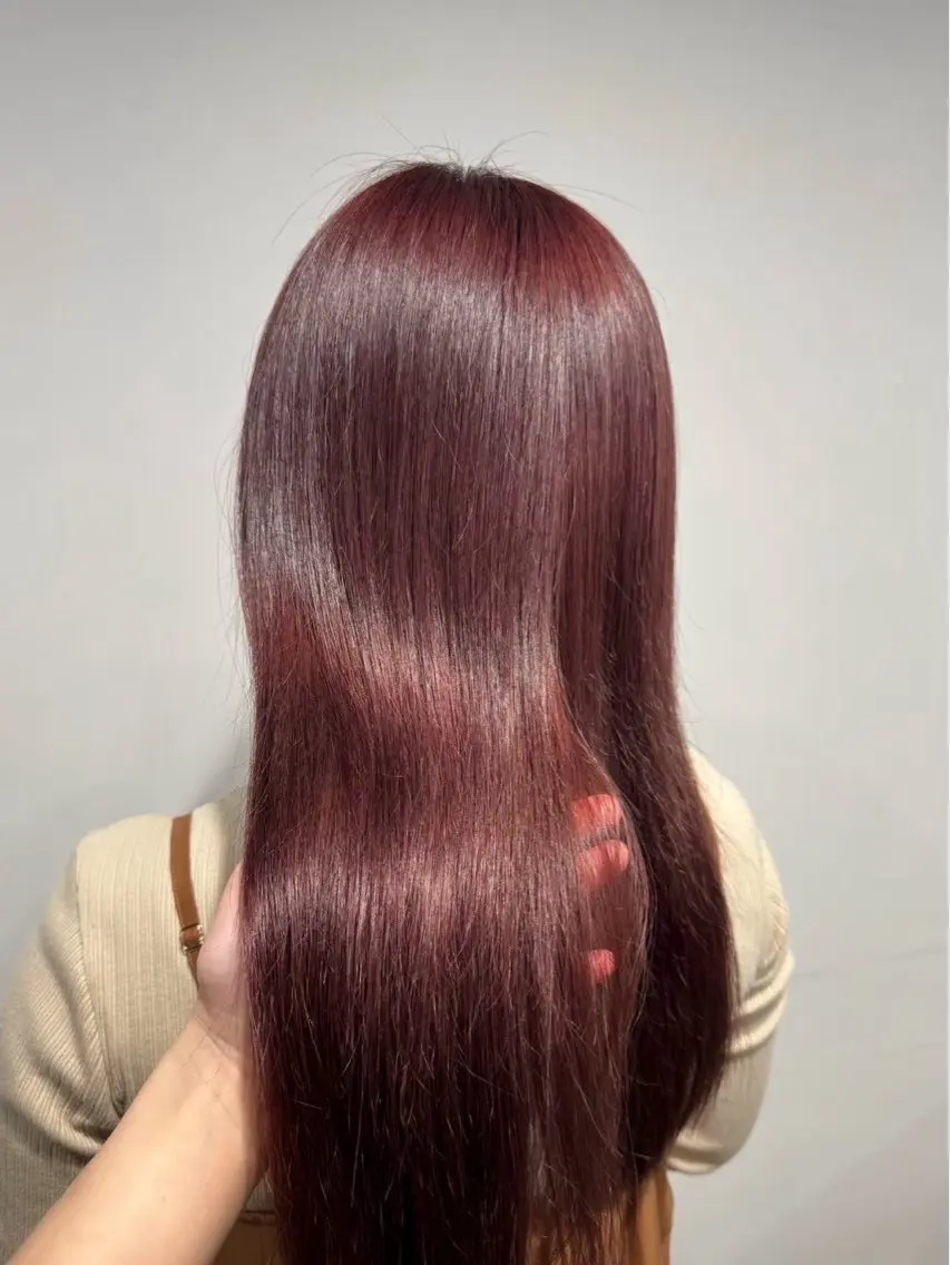 【新生活応援！垢抜けプラン✨️】ブリーチなし暖色カラー🍓＋選べるトリートメントの写真