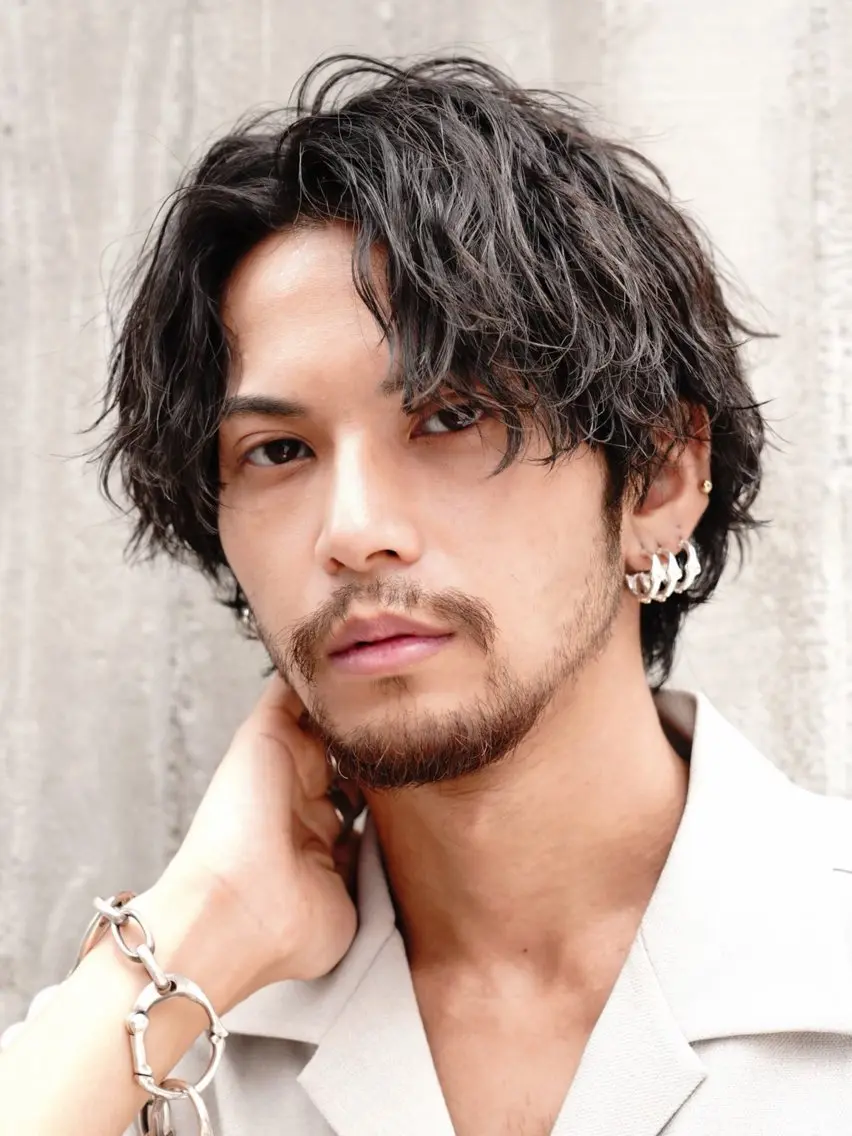 パーマ メンズ 室谷 柚羽のヘアスタイル
