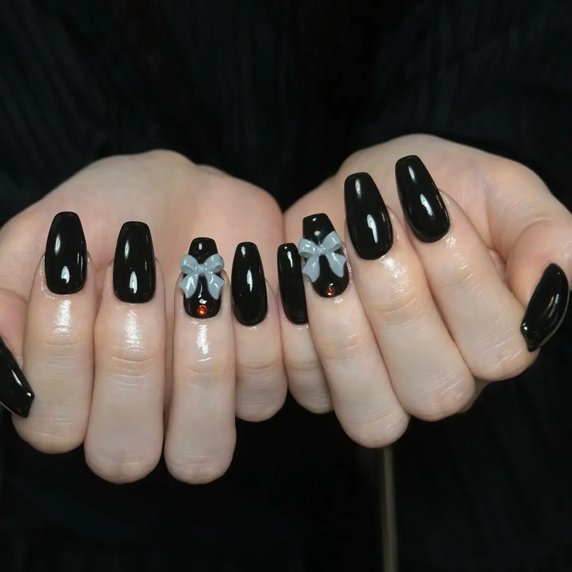 【🥀hand🥀】ワンカラー2本アートの写真