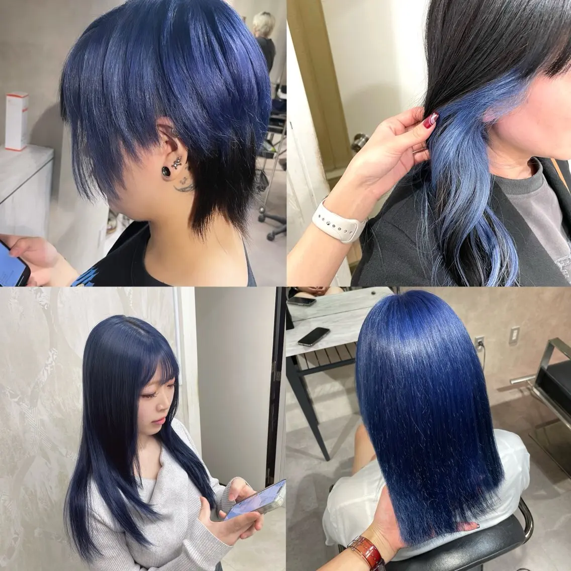 ロング カラー ブルーカラー ヘアカラー トリートメント 🩵ハイトーン/ レイヤーYUZU🩵のヘアスタイル