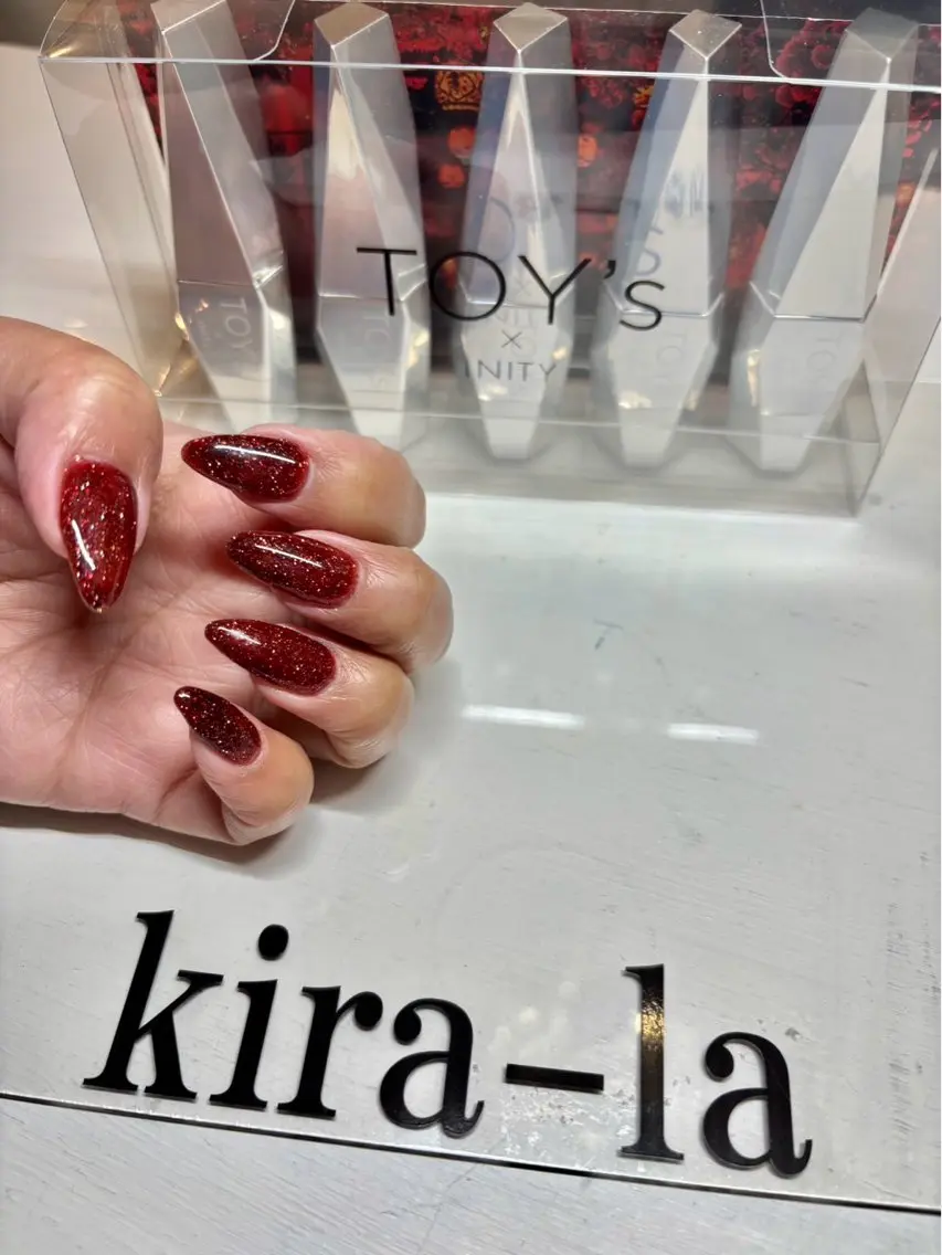 ネイル ブラウン フラッシュネイル ラメ(グリッター) kira-la キララ･:*..のネイルデザイン