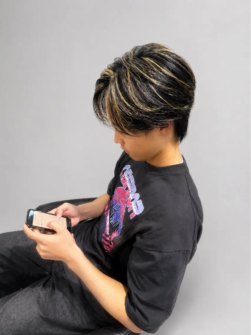 🔰メンズ限定🔰メッシュキャップハイライト+カットの写真