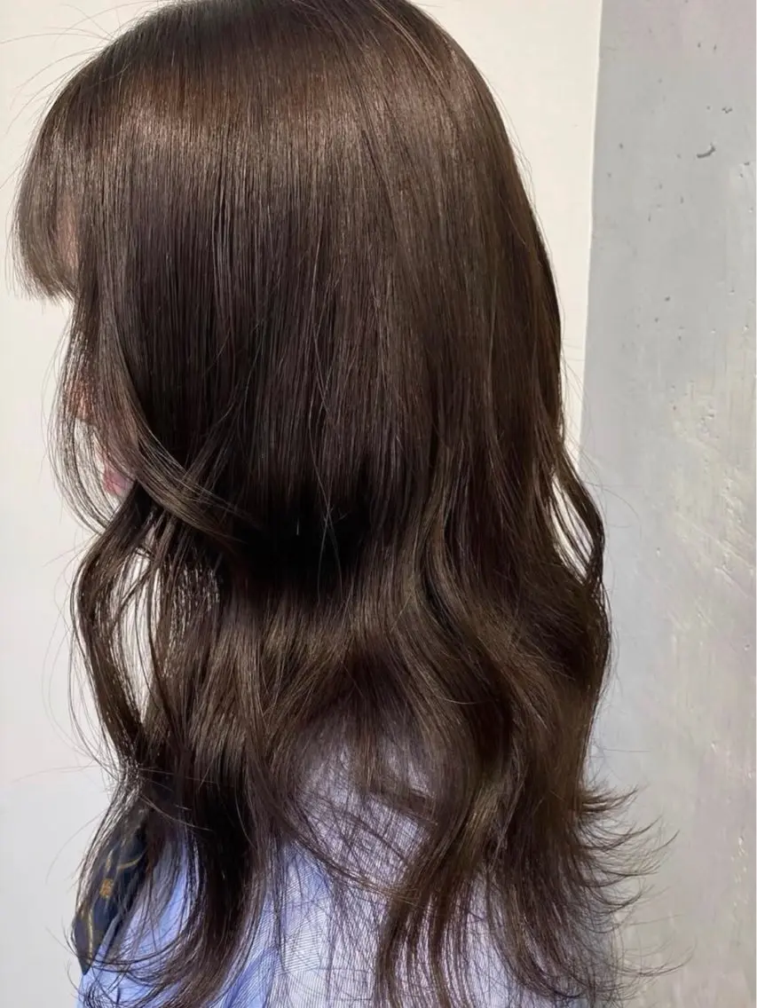 ロング カラー カット ヘアカラー トリートメント nu ✧︎*。のヘアスタイル