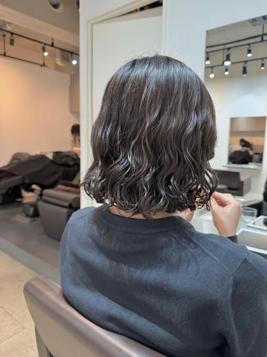 ショート 🌿朝5分でお洒落 パーマスタイル🌿のヘアスタイル