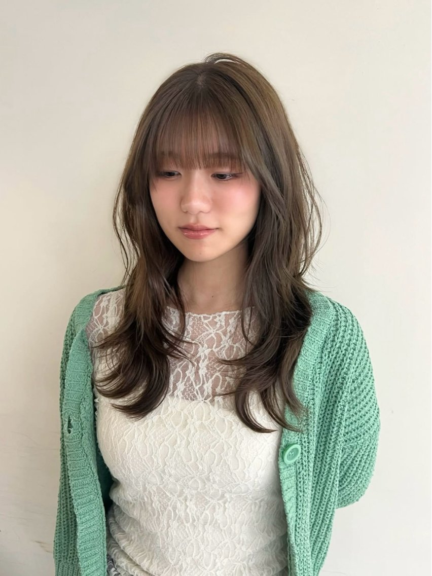 セミロング カット ヘアカラー レイヤー/ダブルカラ ー🎀Sayakaのヘアスタイル