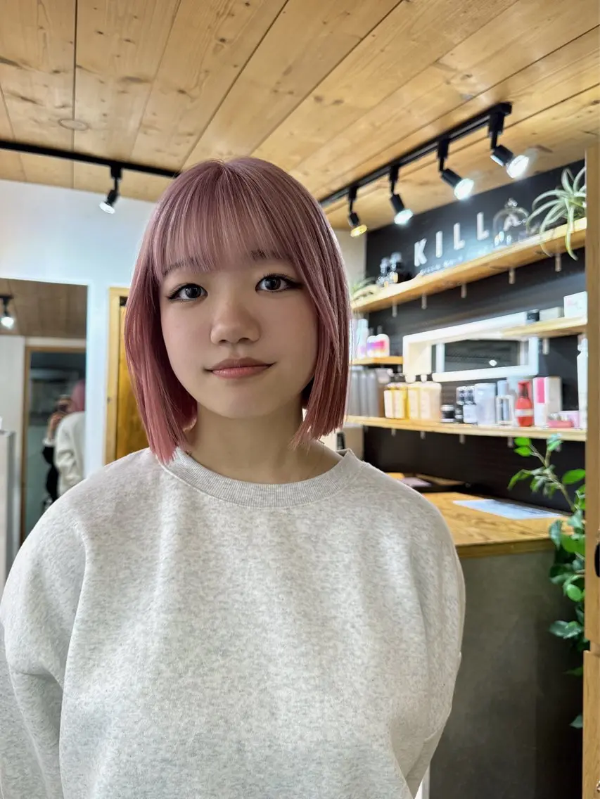ミディアム カラー Rico / bob/グレージュのヘアスタイル