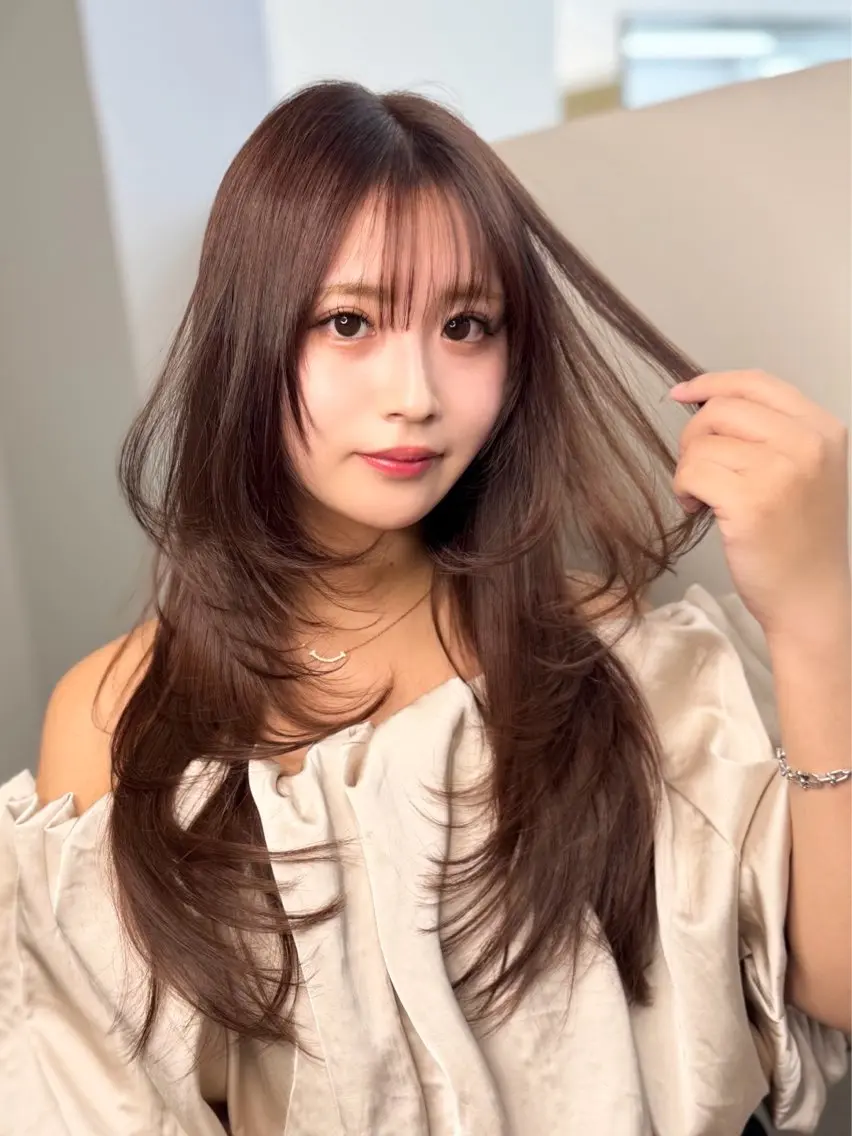 ロング カラー カット ヘアカラー トリートメント 🦋韓国系指名No1 店長/圓山 祐也🦋のヘアスタイル