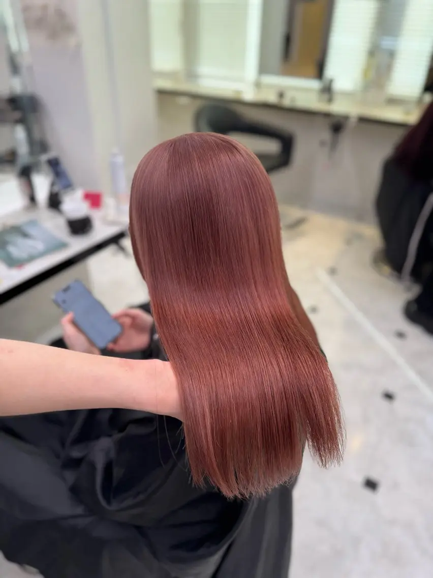 ロング ヘアカラー 💗韓国風透明感 暖色misa💗のヘアスタイル