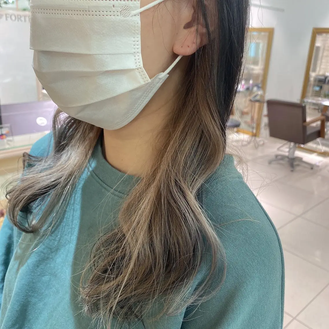 ロング カラー ヘアアレンジ 透明感カラー 古山 結季🌙🖤のヘアスタイル