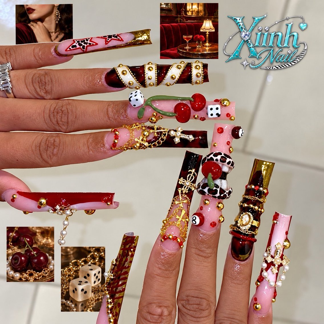 ネイル チークネイル 桜ネイル 長さ出し フットネイル ジェルネイル ハンドネイル XIINH NAIL SALONのネイルデザイン