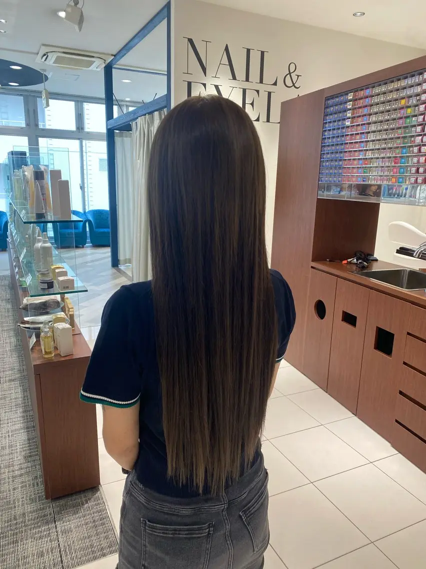 ロング シールエクステ エクステ ロング 中谷 明日香のヘアスタイル