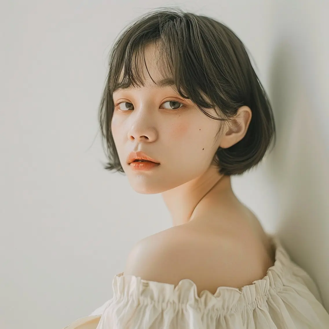 ショート カラー アッシュ オリーブアッシュ ボブ カット ヘアカラー トリートメント 髪質改善/白髪ぼかし KENTAのヘアスタイル