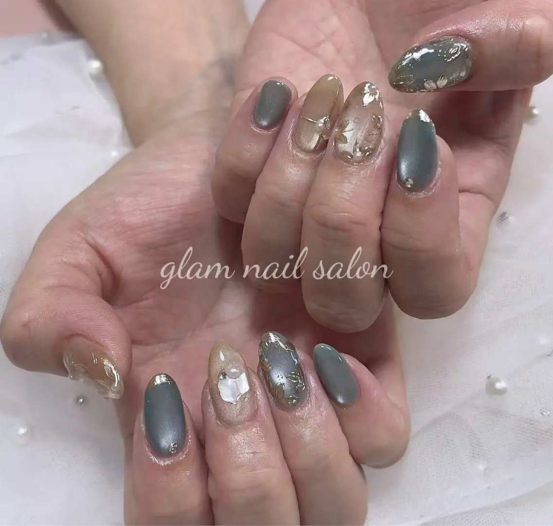 ネイル Glam 長さだし専門のネイルデザイン
