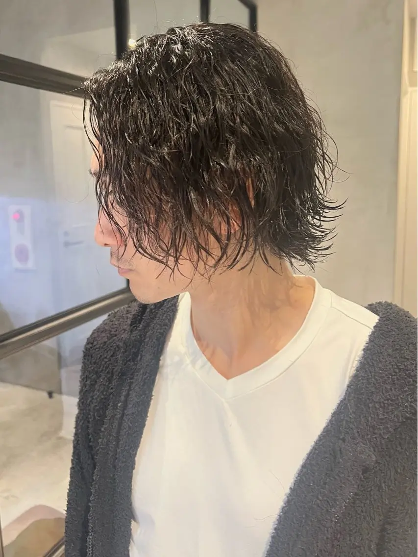 セミロング パーマ セミロングパーマ パーマ 仲井間 賢雄 fifthのヘアスタイル