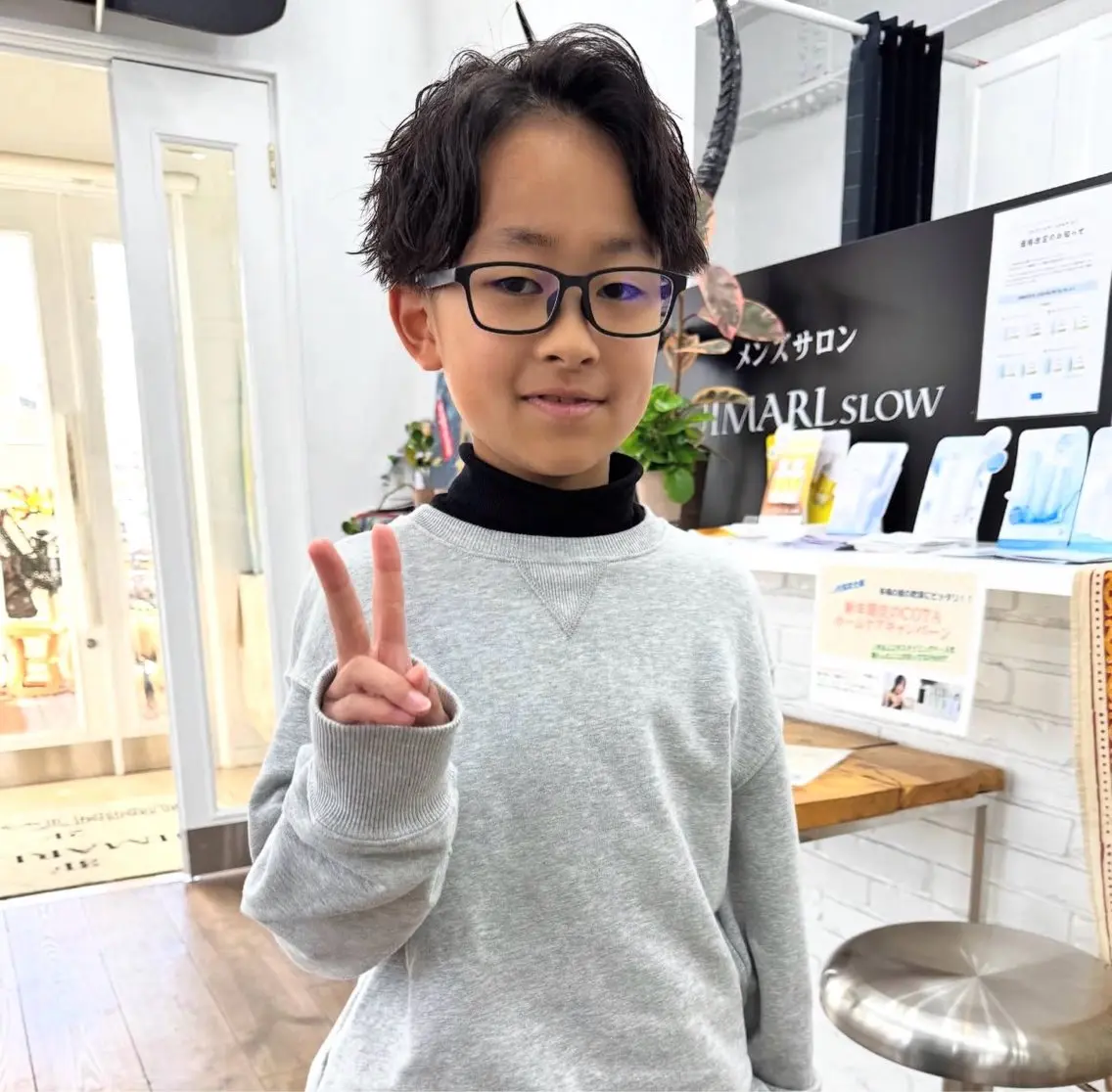 ショート パーマ カット パーマ “slow” 岡本海万。のヘアスタイル