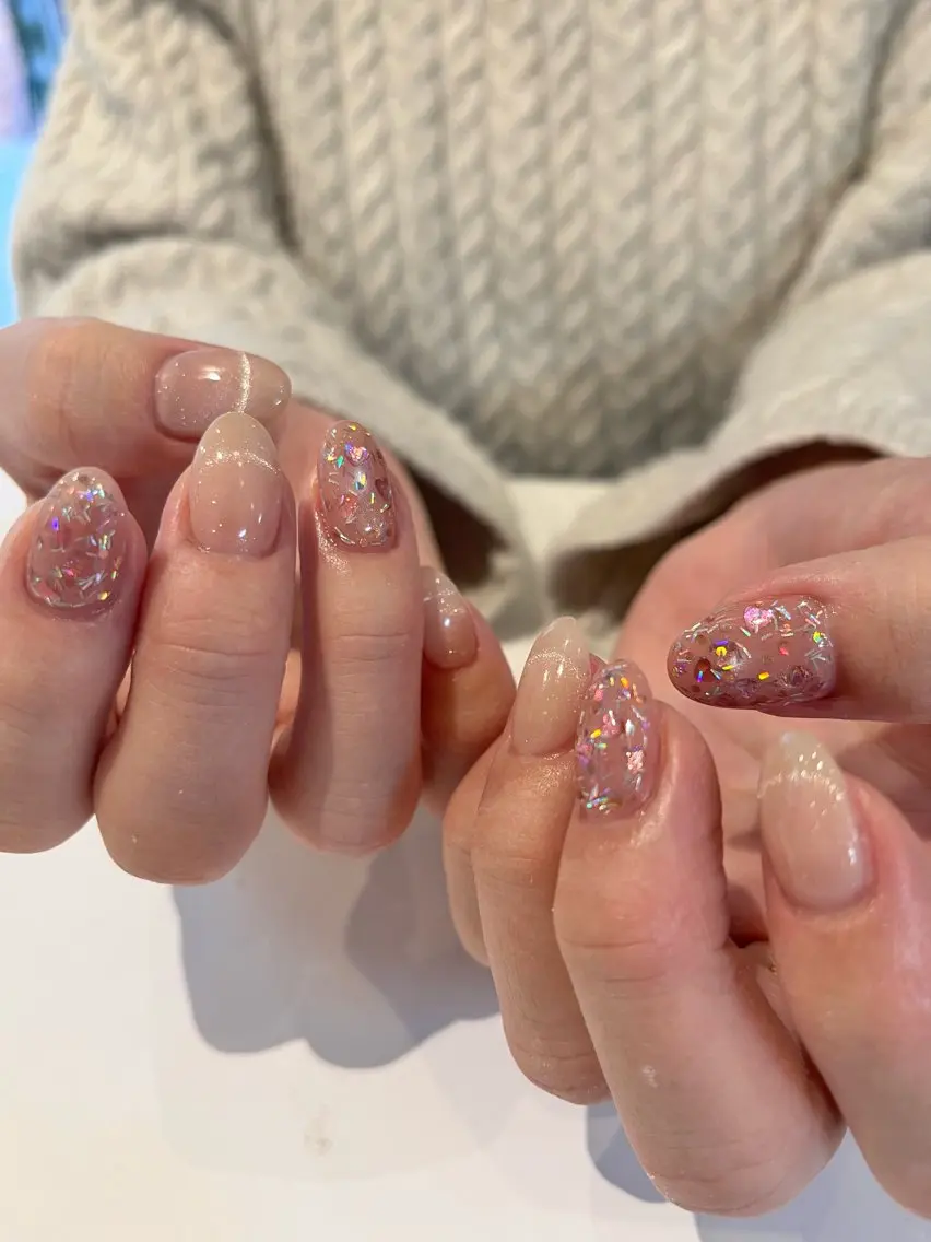 ネイル アートネイル フレンチネイル マグネットネイル マグネットフレンチ ハンドネイル ballie／小野原 なつみのネイルデザイン