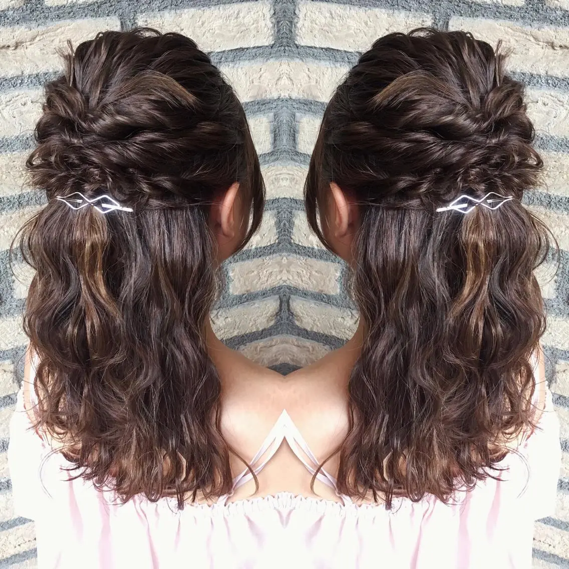 ヘアアレンジ ハーフアップ ヘアセット 10/4〜産休菊池 栄里奈のヘアスタイル