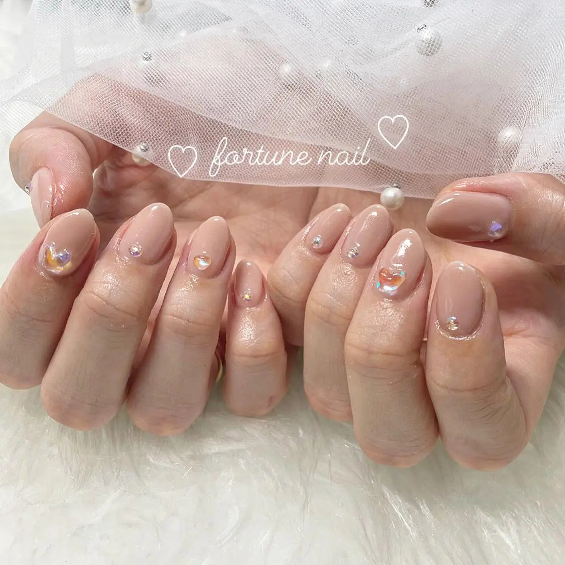 ネイル キラキラネイル ピンク ストーンネイル ハンドネイル ☆saori ☆のネイルデザイン