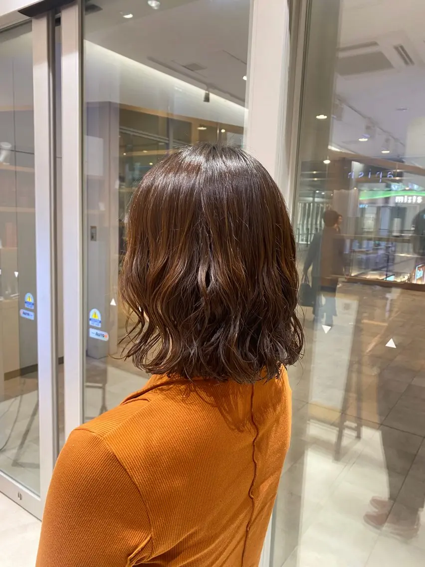 ショート パーマ 💎ツヤ髪ストレート カラー💎かのんのヘアスタイル