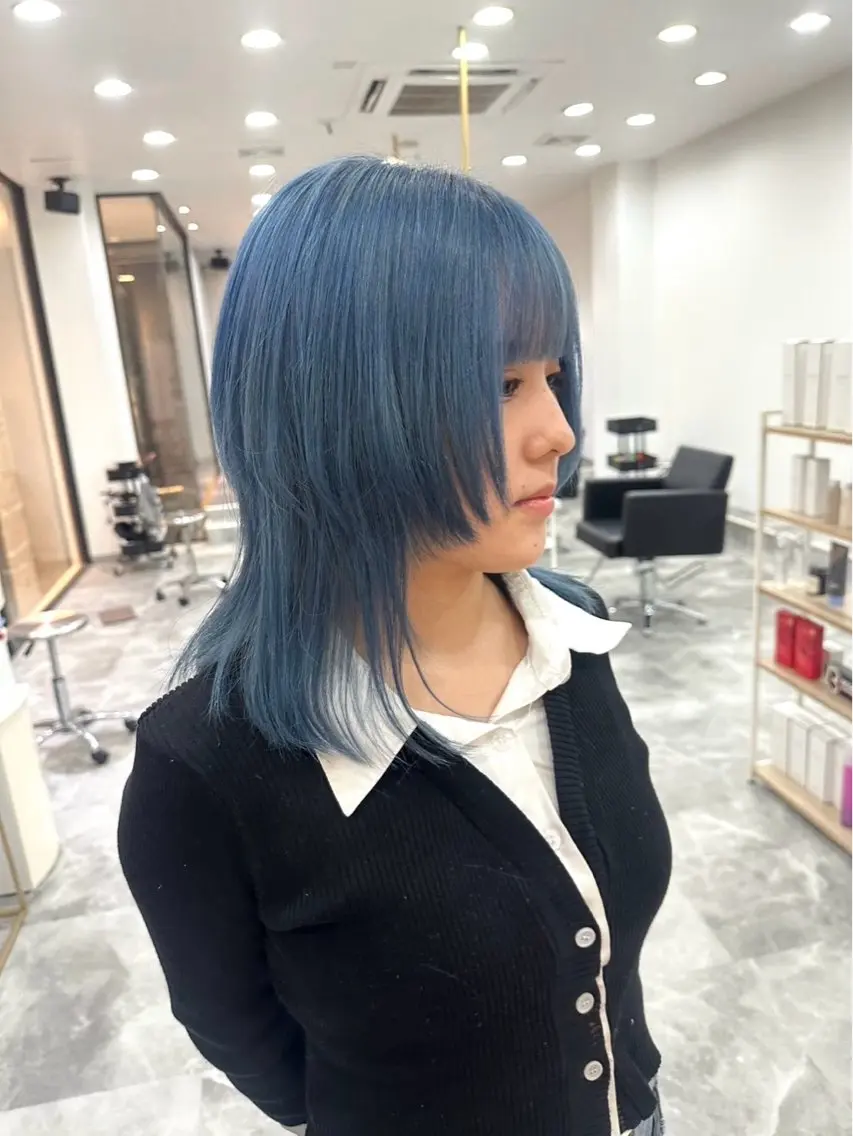 ミディアム ヘアカラー デザインカラー/ ジュンナのヘアスタイル