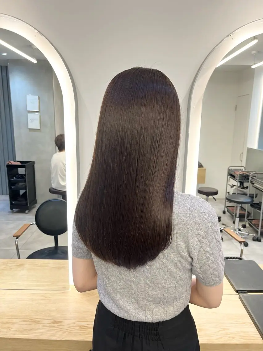 セミロング カット ヘアカラー トリートメント 透明感カラー/ SHIZURIのヘアスタイル