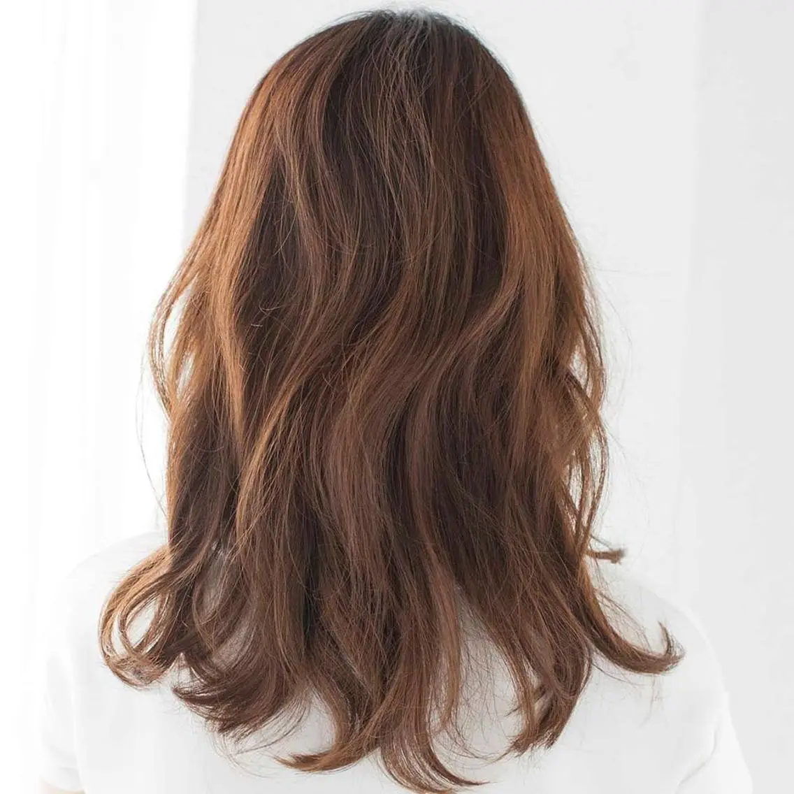 ミディアム カラー パーマ ミディアムパーマ カット ヘアカラー パーマ 森島 久美子のヘアスタイル