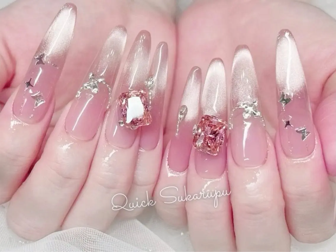 ネイル ロングネイル スーパーロングネイル Quick Sukarupuのネイルデザイン