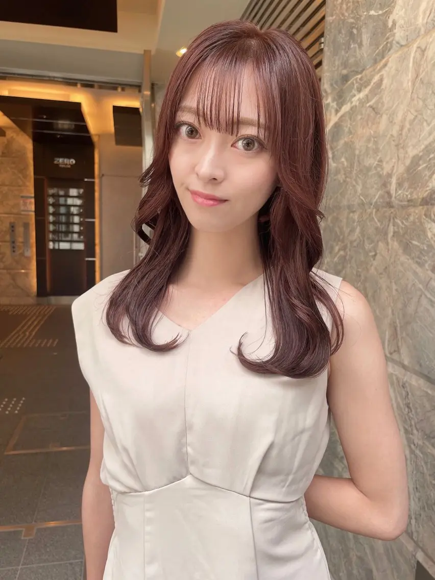 セミロング カラー カット ヘアカラー トリートメント 髪質改善will hairdesignのヘアスタイル