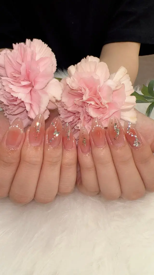 ネイル チークネイル 長さ出し フラッシュネイル フットネイル フレンチネイル Nikoネイルサロン 上野店のネイルデザイン