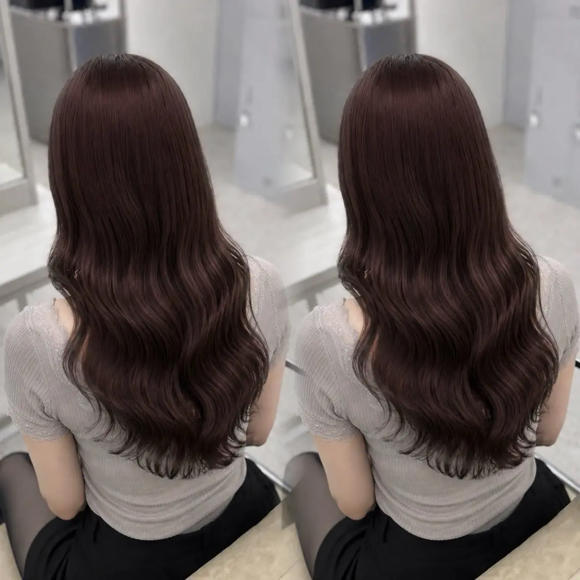 セミロング カラー ヘアカラー coco ウナのヘアスタイル
