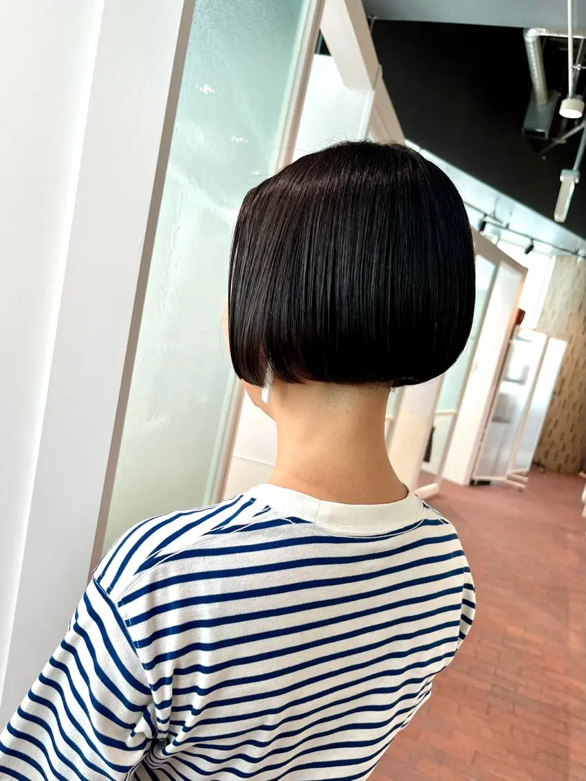 ミディアム ボブ マンツーマン 縮毛矯正/マユコのヘアスタイル