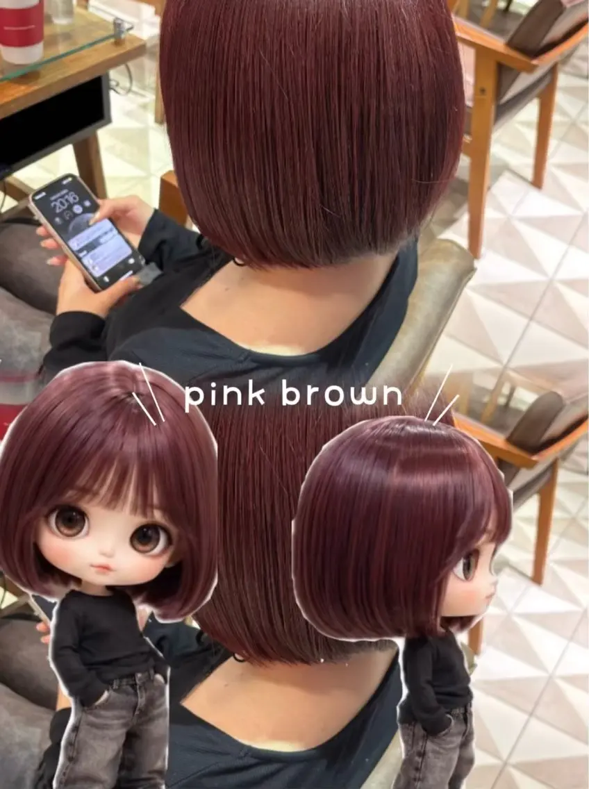 カラー ブラウンカラー 透明感カラー ピンクカラー ヘアカラー 高橋 虎士朗 /自由が丘/カラーのヘアスタイル