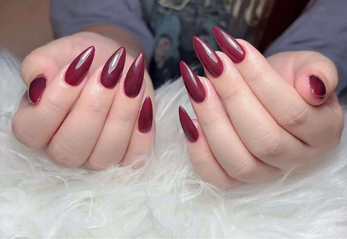 ネイル チークネイル 長さ出し フラッシュネイル フレンチネイル グラデーション ハンドネイル Lenie Nail Salonのネイルデザイン