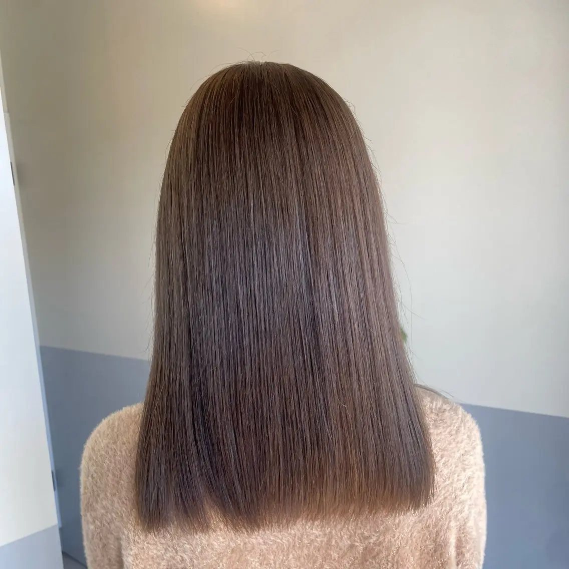 セミロング カラー ベージュカラー 透明感カラー イルミナカラー 艶カラー/岡崎 /おかもとななのヘアスタイル
