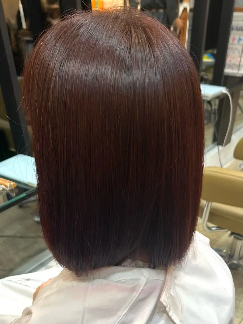 ミディアム カラー ボブ 高田 悠月のヘアスタイル