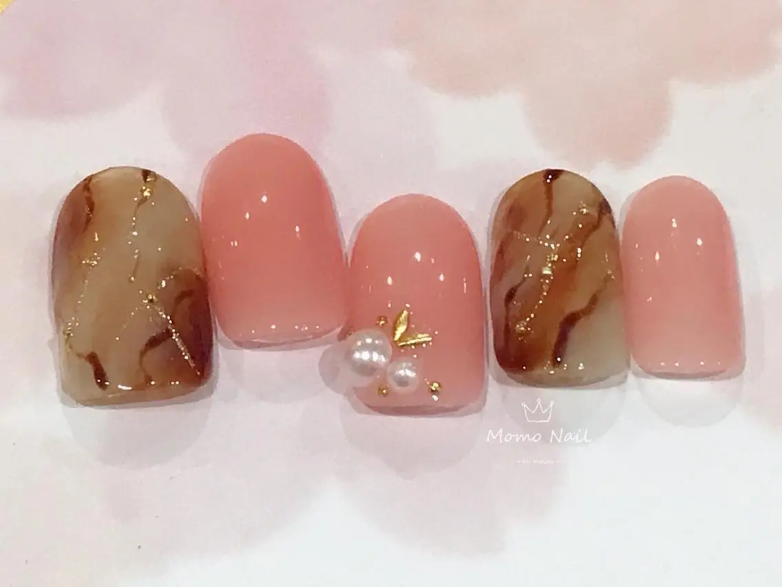 ネイル 大理石ネイル(マーブル) MOMO nailのネイルデザイン